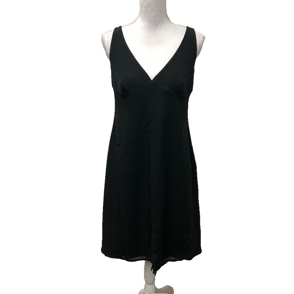 Armani Collezioni ‎ A Line Dress Womens 14 Black Mesh Back LBD Party Going Out